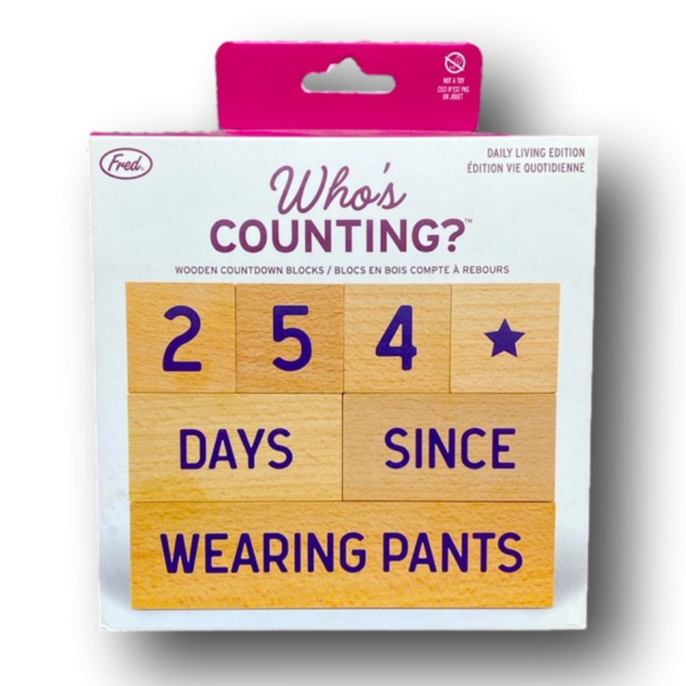 Who's Counting? Wooden Countdown Blocks - Brand New